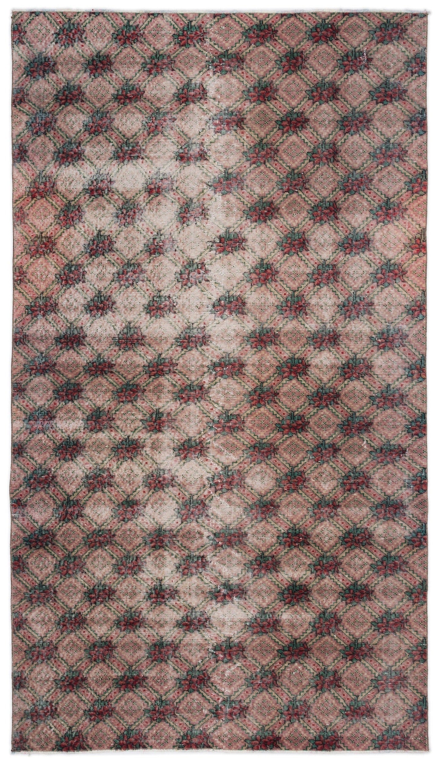 Atina Brown Vintage Wool Handmade Area Rug 5'3" x 8'5"