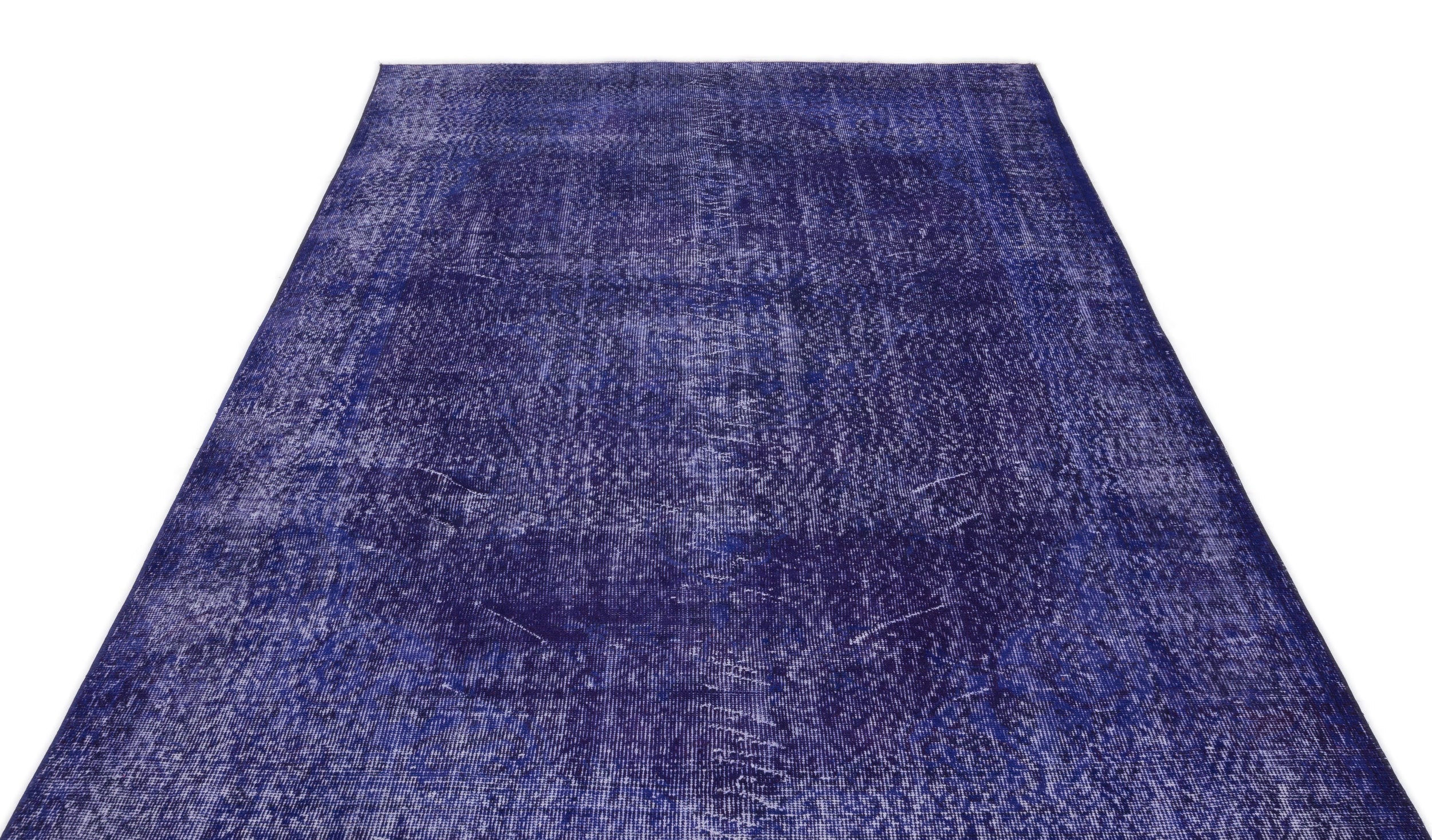 Atina Purple Vintage Wool Handmade Area Rug 5'7" x 9'7"