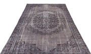 Atina Grey Vintage Wool Handmade Area Rug 5'7" x 9'3"