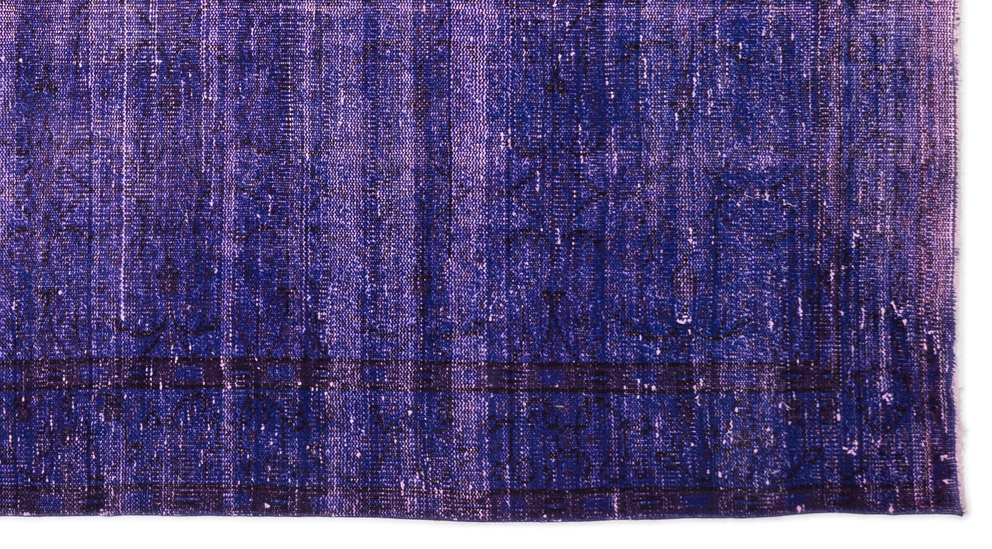 Atina Purple Vintage Wool Handmade Area Rug 5'4" x 8'11"