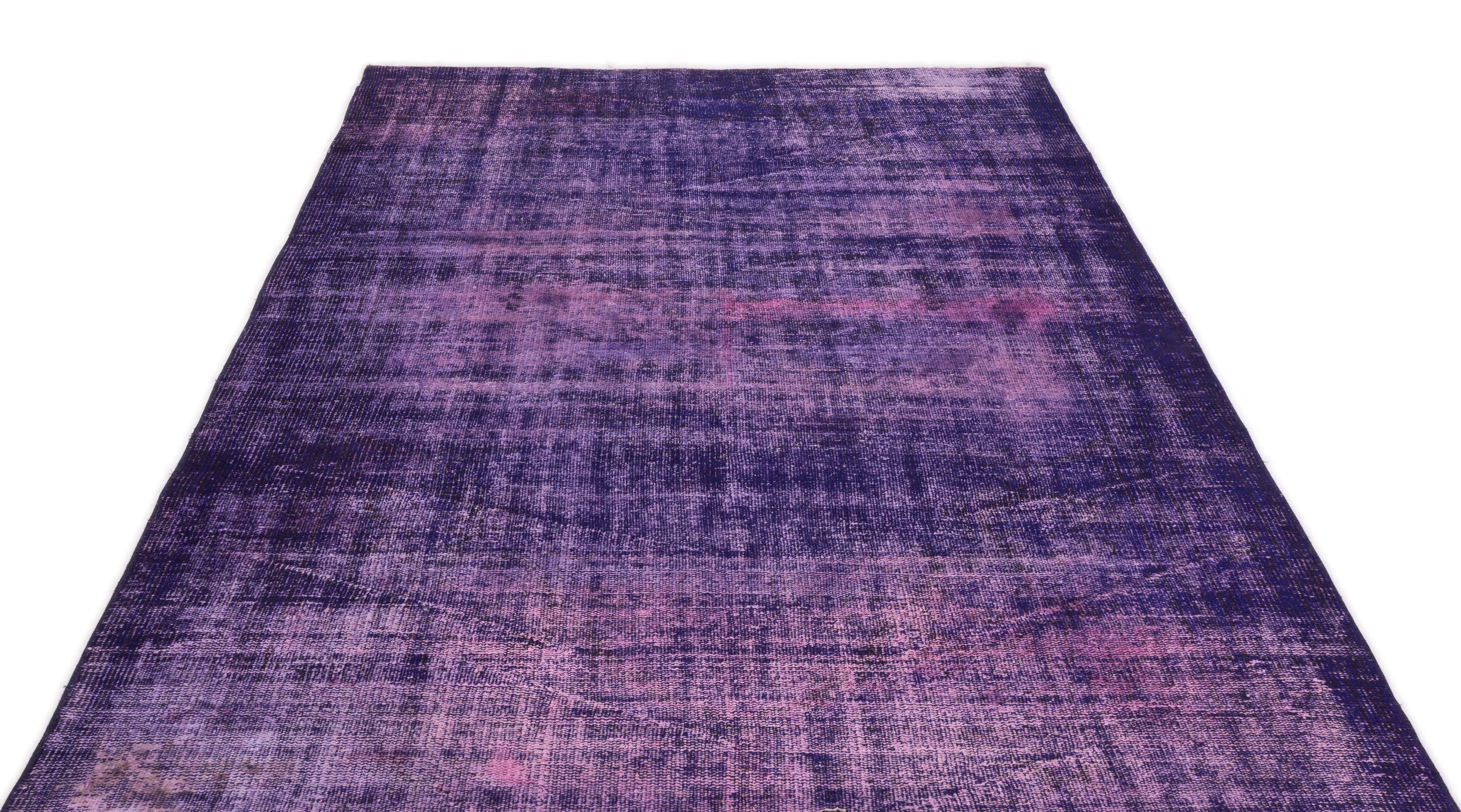 Atina Purple Vintage Wool Handmade Area Rug 5'7" x 8'8"