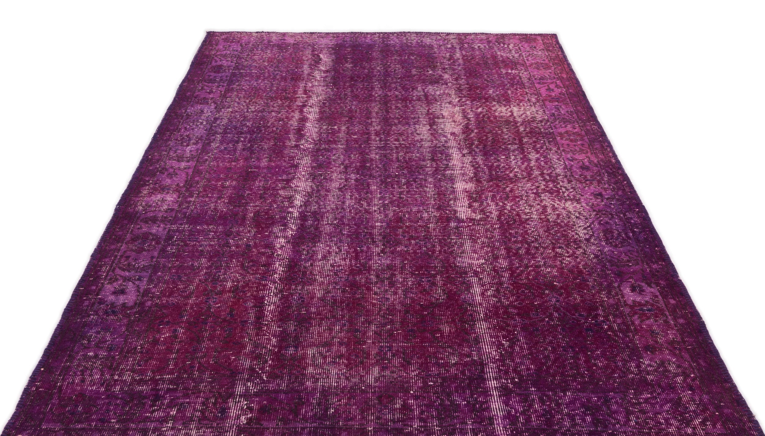 Atina Pink Vintage Wool Handmade Area Rug 5'6" x 8'8"