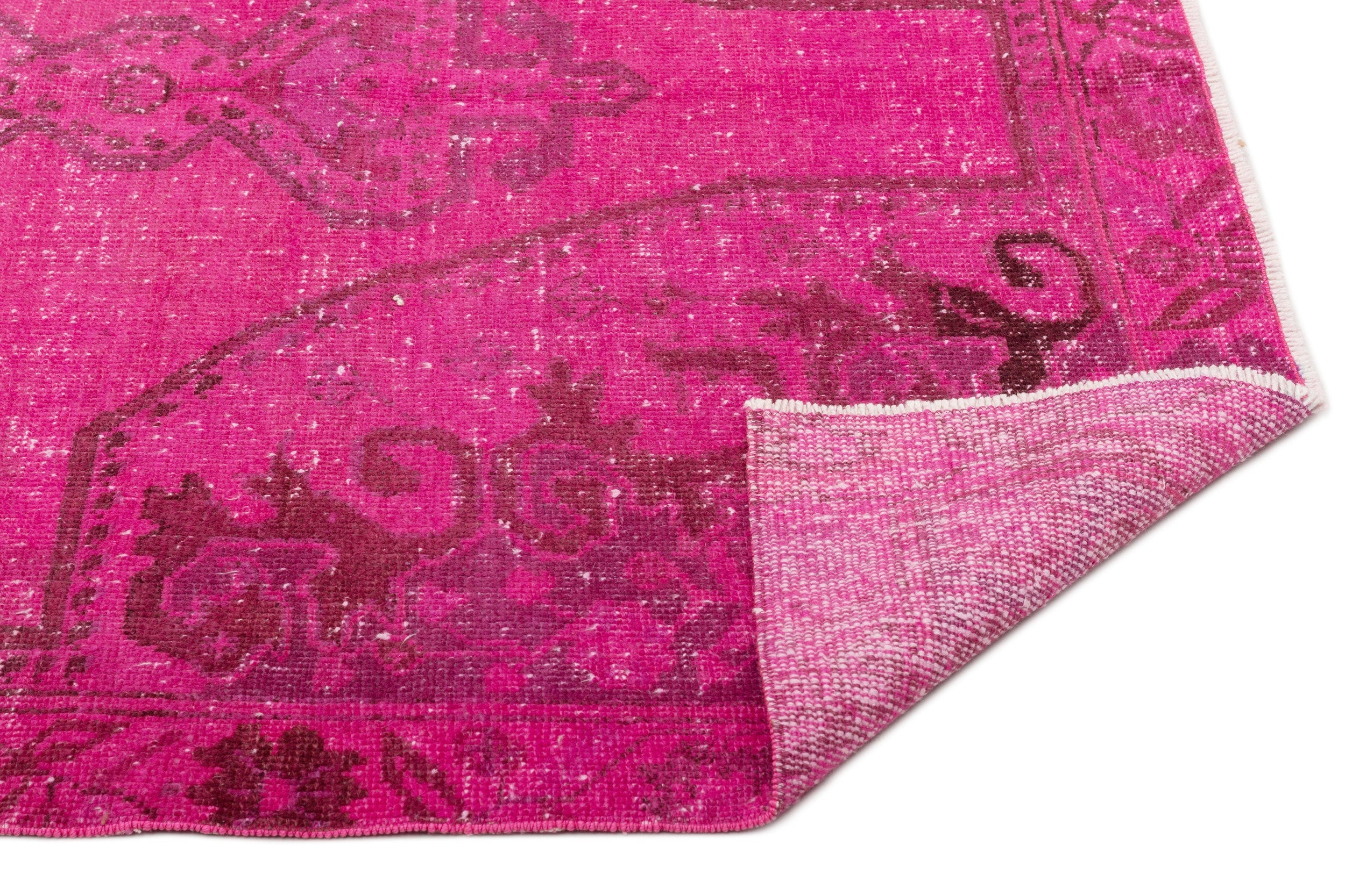 Atina Pink Vintage Wool Handmade Area Rug 4'2" x 7'5"