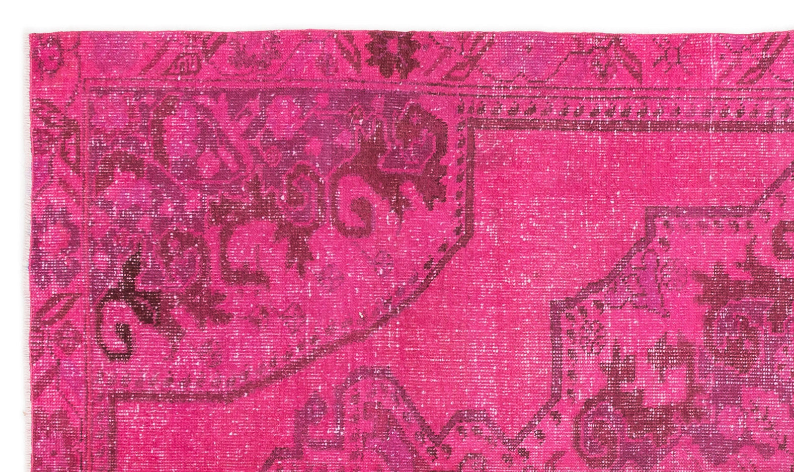 Atina Pink Vintage Wool Handmade Area Rug 4'2" x 7'5"