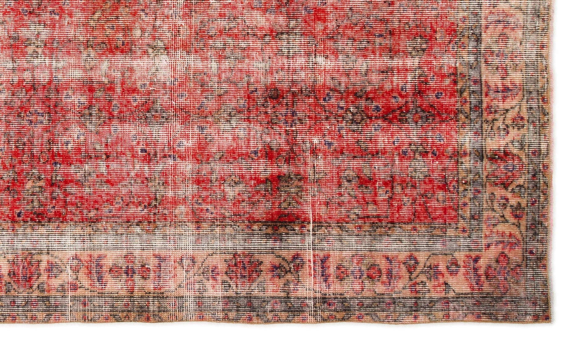 Atina Red Vintage Wool Handmade Area Rug 5'4" x 8'7"