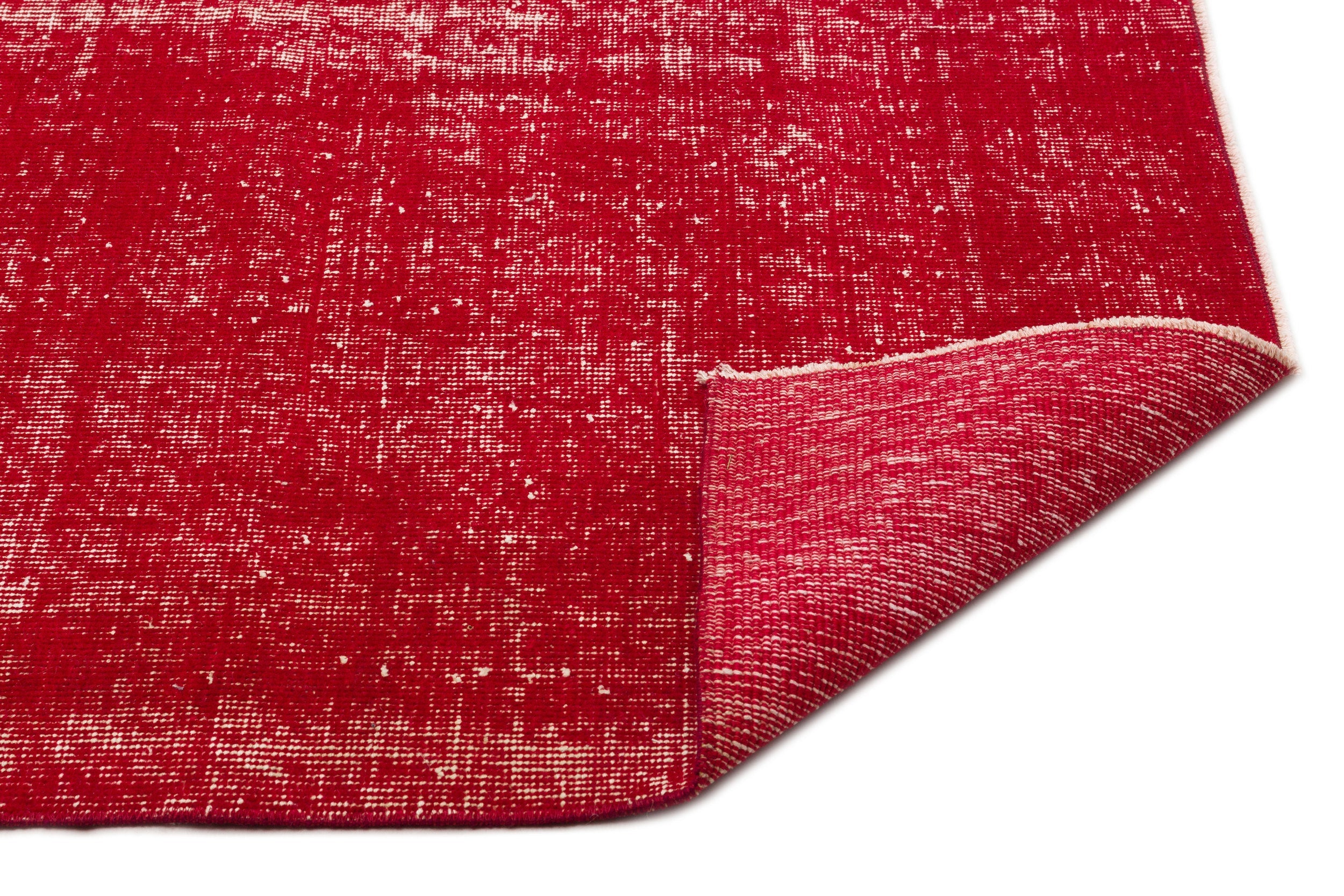 Atina Red Vintage Wool Handmade Area Rug 4'10" x 8'5"