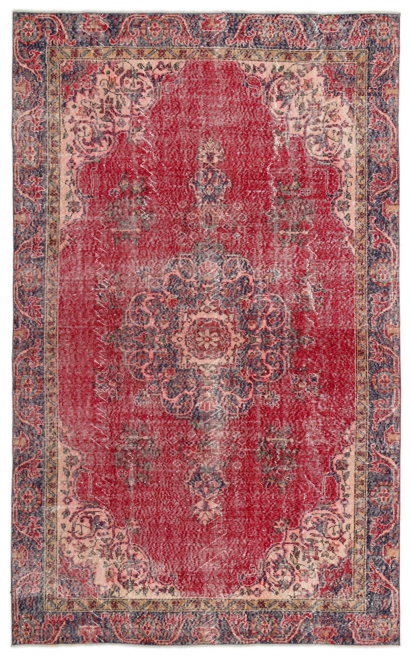 Atina Red Classic Wool Handmade Area Rug 5'8" x 9'5"