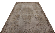 Atina Brown Vintage Wool Handmade Area Rug 6'5" x 8'5"