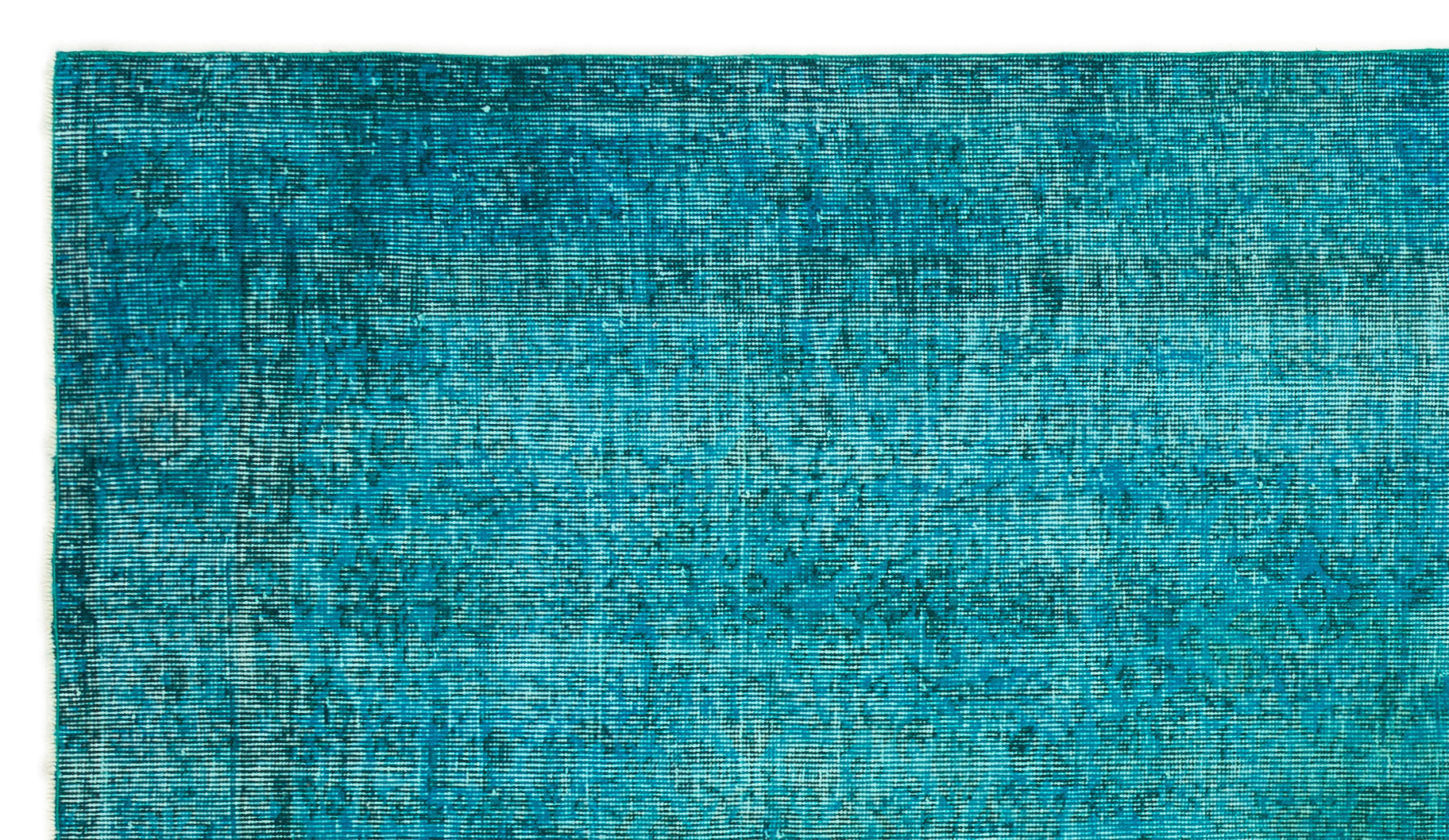 Atina Turquoise Vintage Wool Handmade Area Rug 4'10" x 8'6"