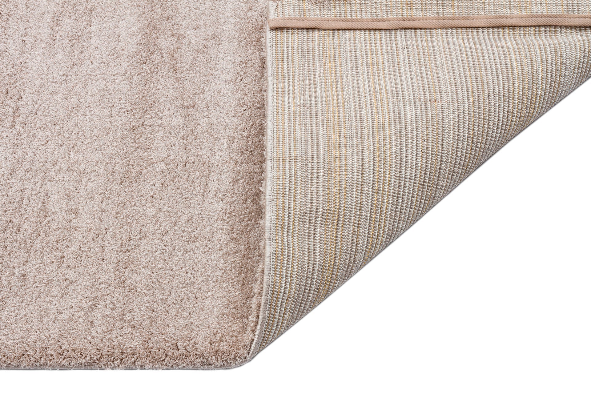 Modern Shaggy Area Rug – Beige Cotton Machine Made Carpet for Living Room