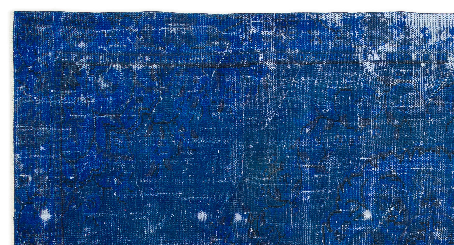 Atina Blue Vintage Wool Handmade Area Rug 4'9" x 8'11"