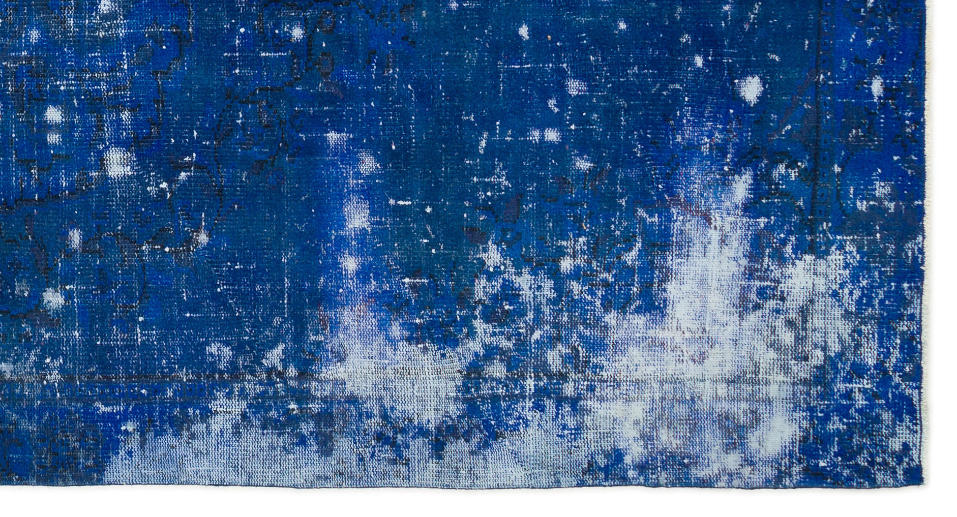 Atina Blue Vintage Wool Handmade Area Rug 4'9" x 8'11"