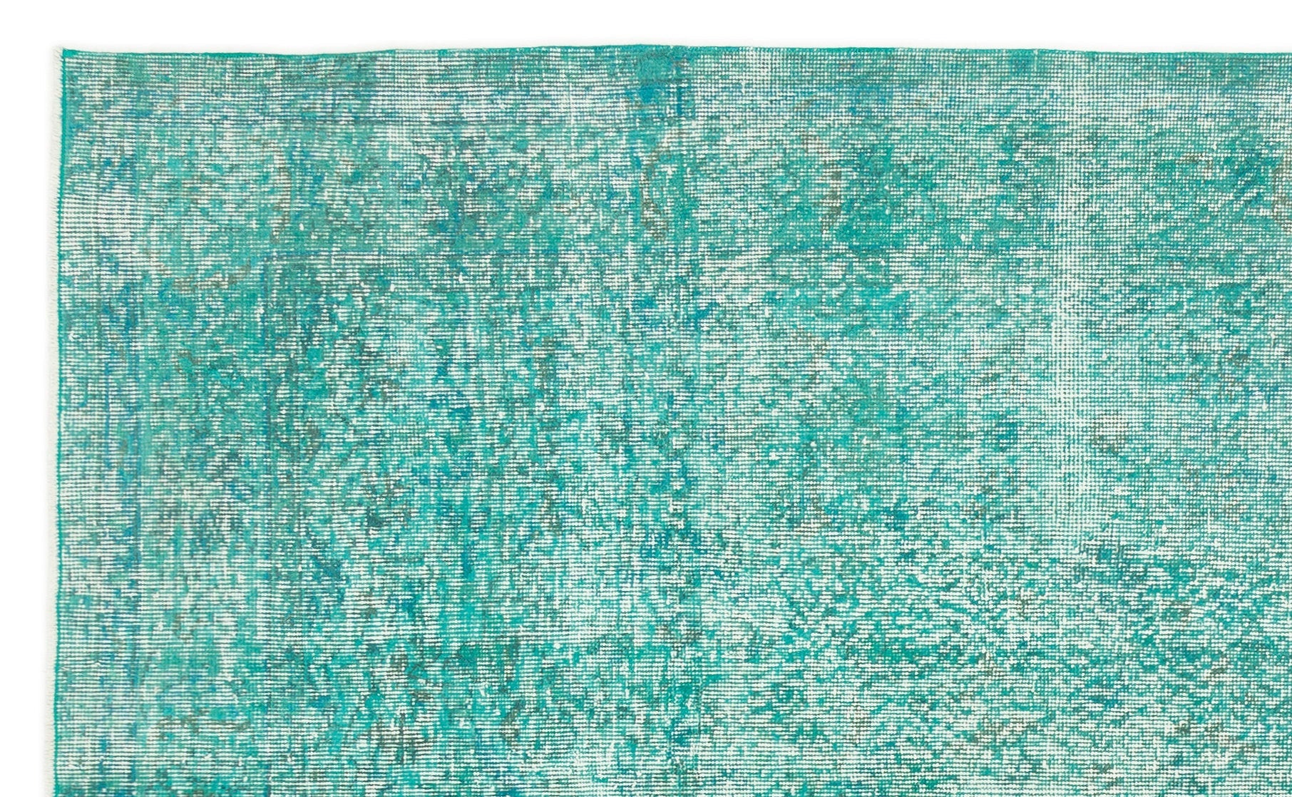 Atina Turquoise Vintage Wool Handmade Area Rug 4'1" x 10'8"