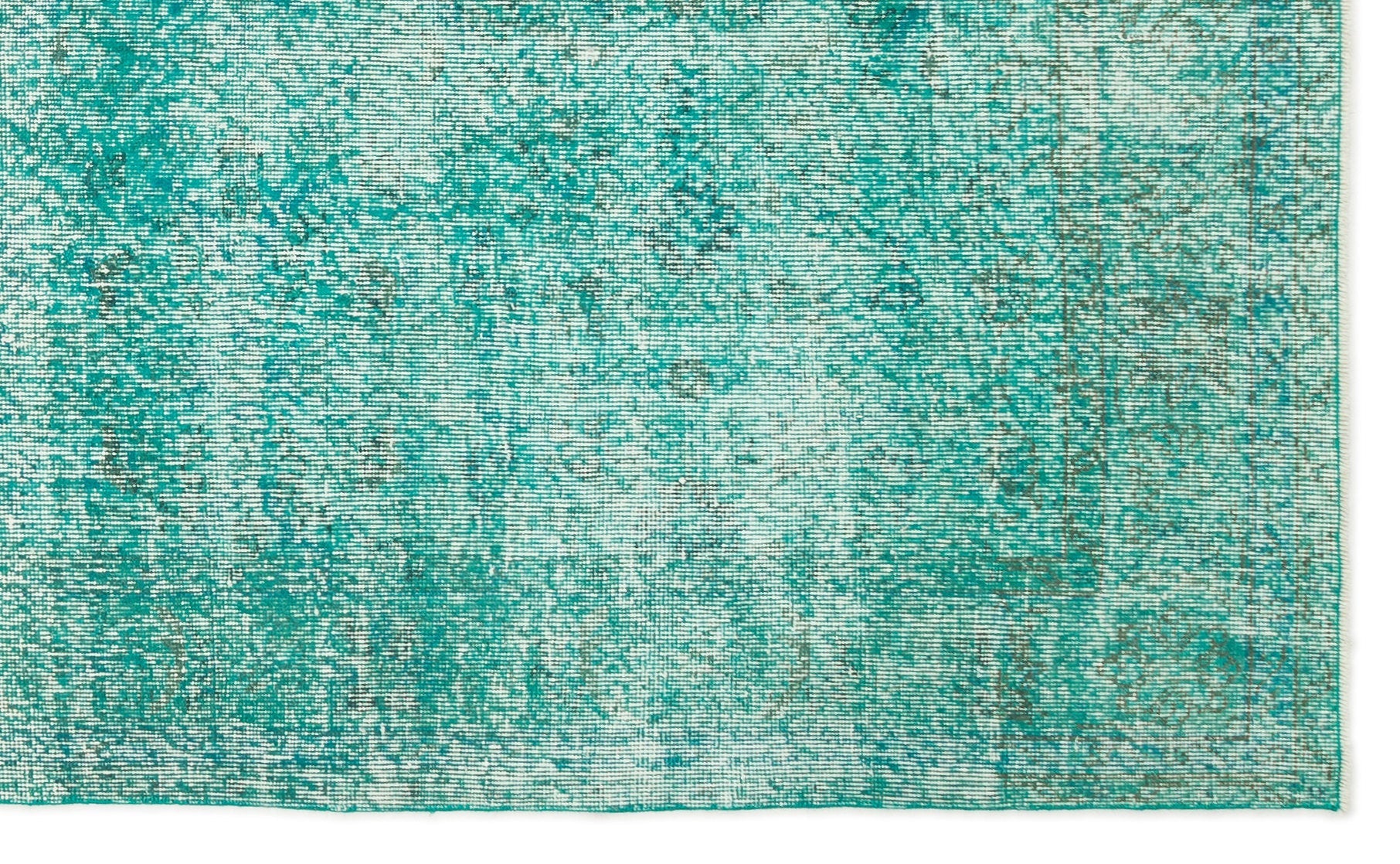 Atina Turquoise Vintage Wool Handmade Area Rug 4'1" x 10'8"