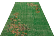 Atina Green Vintage Wool Handmade Area Rug 5'4" x 8'5"