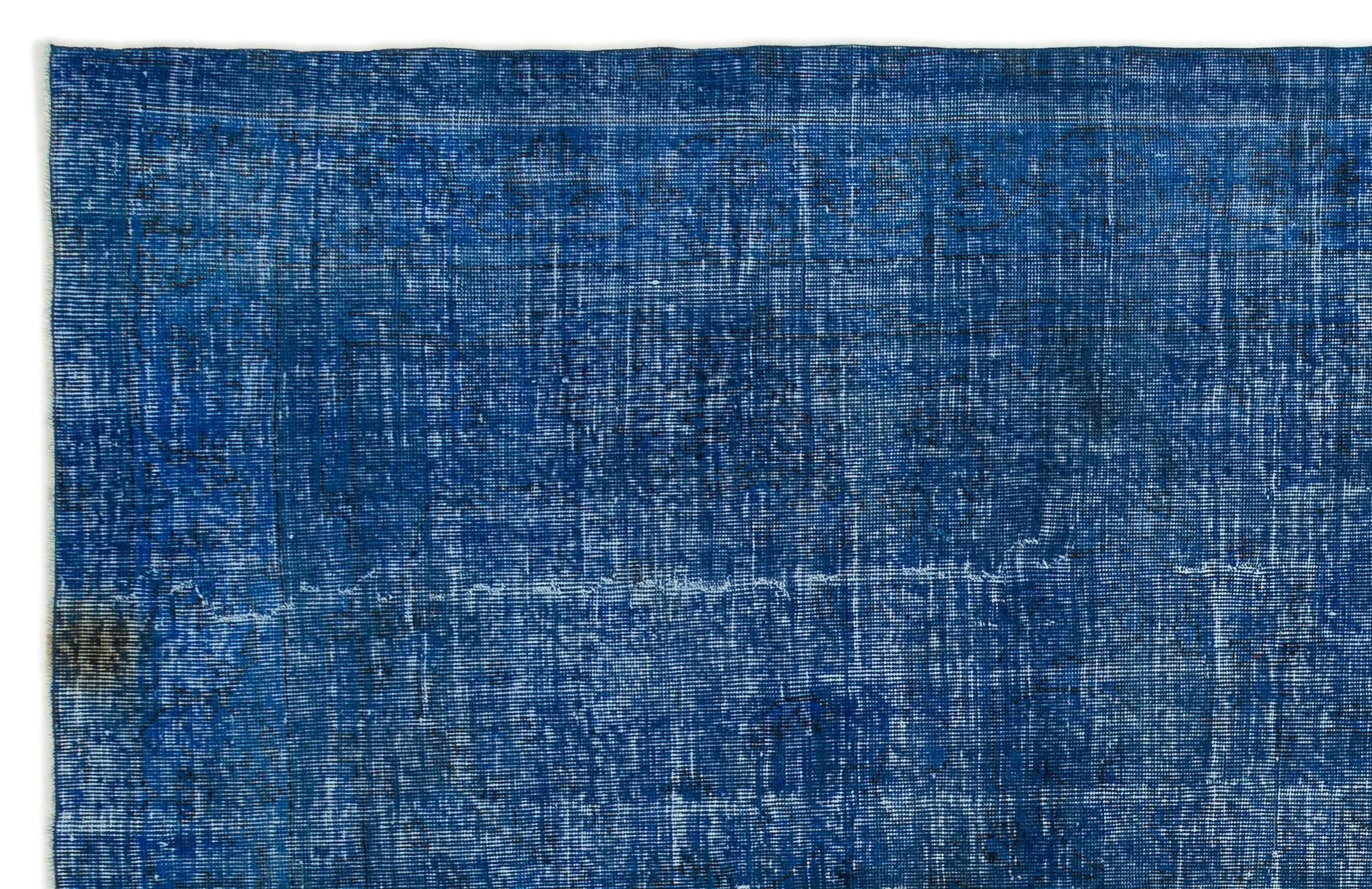 Atina Blue Vintage Wool Handmade Area Rug 6'6" x 10'0"
