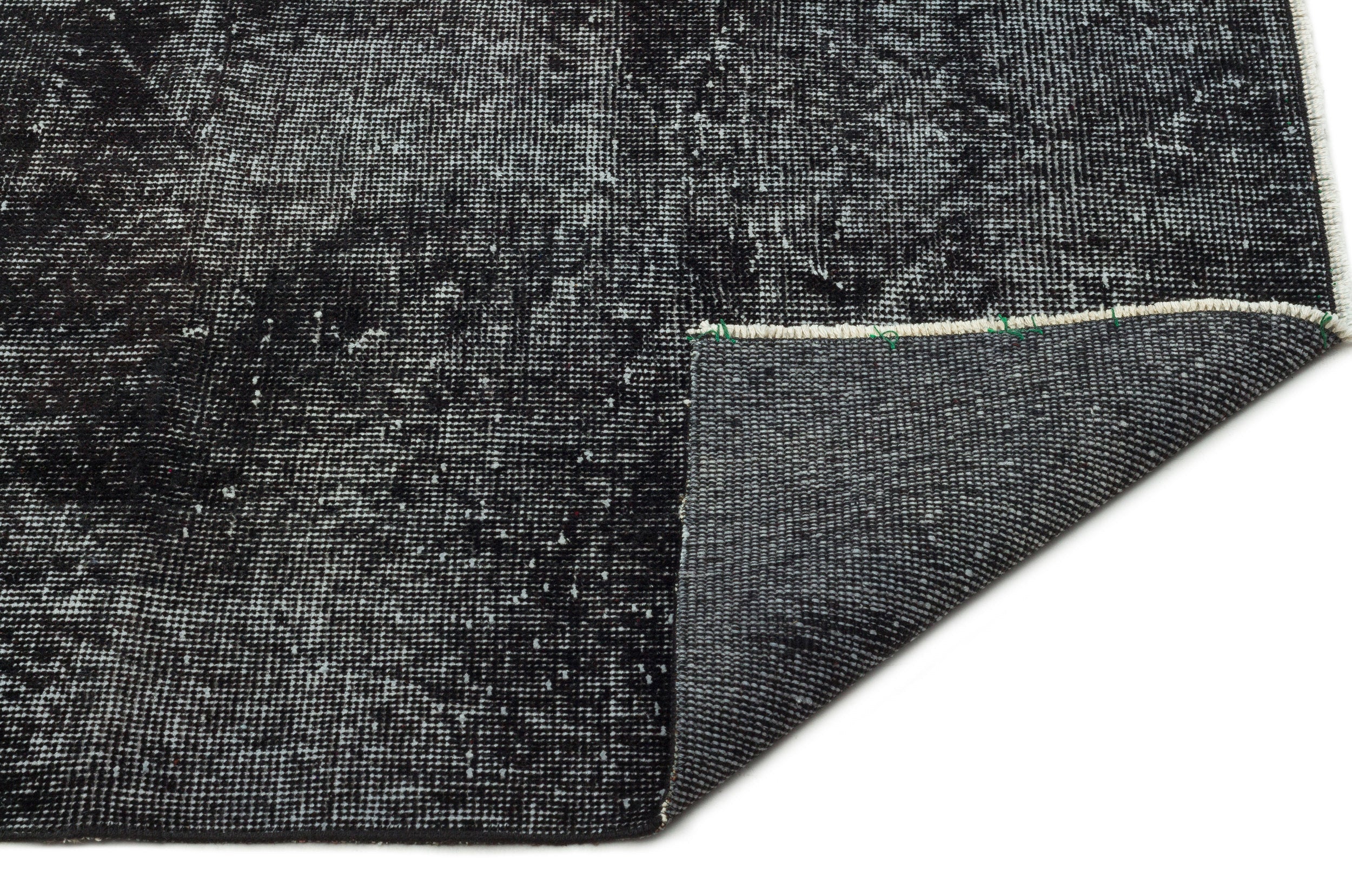 Atina Black Vintage Wool Handmade Area Rug 5'6" x 9'4"