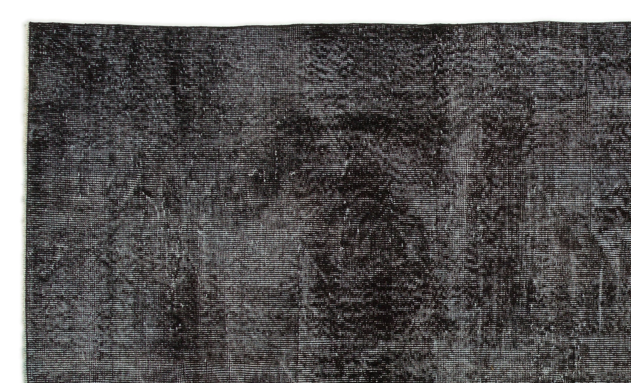 Atina Black Vintage Wool Handmade Area Rug 5'6" x 9'4"