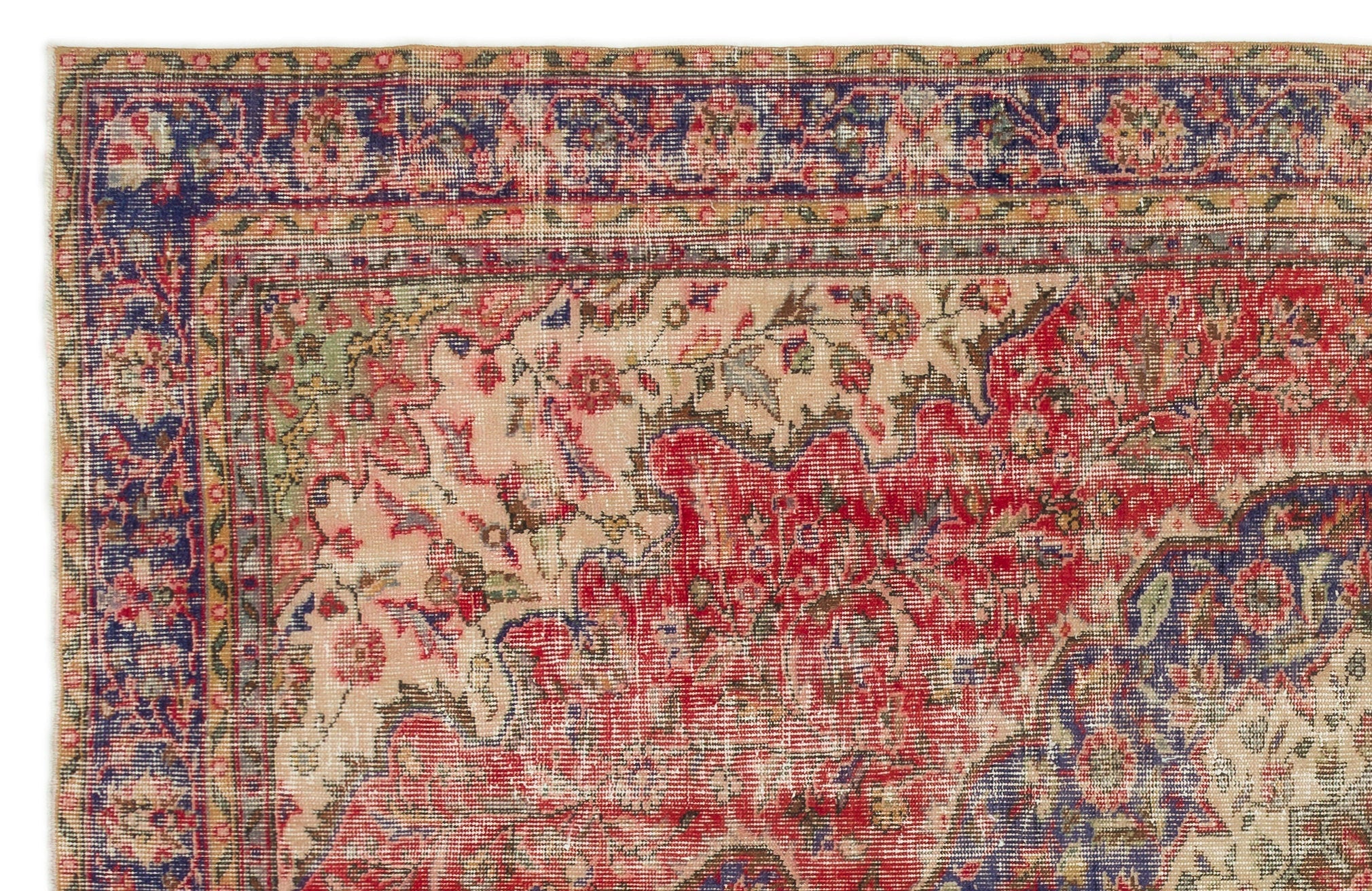 Atina Red Vintage Wool Handmade Area Rug 5'10" x 9'7"