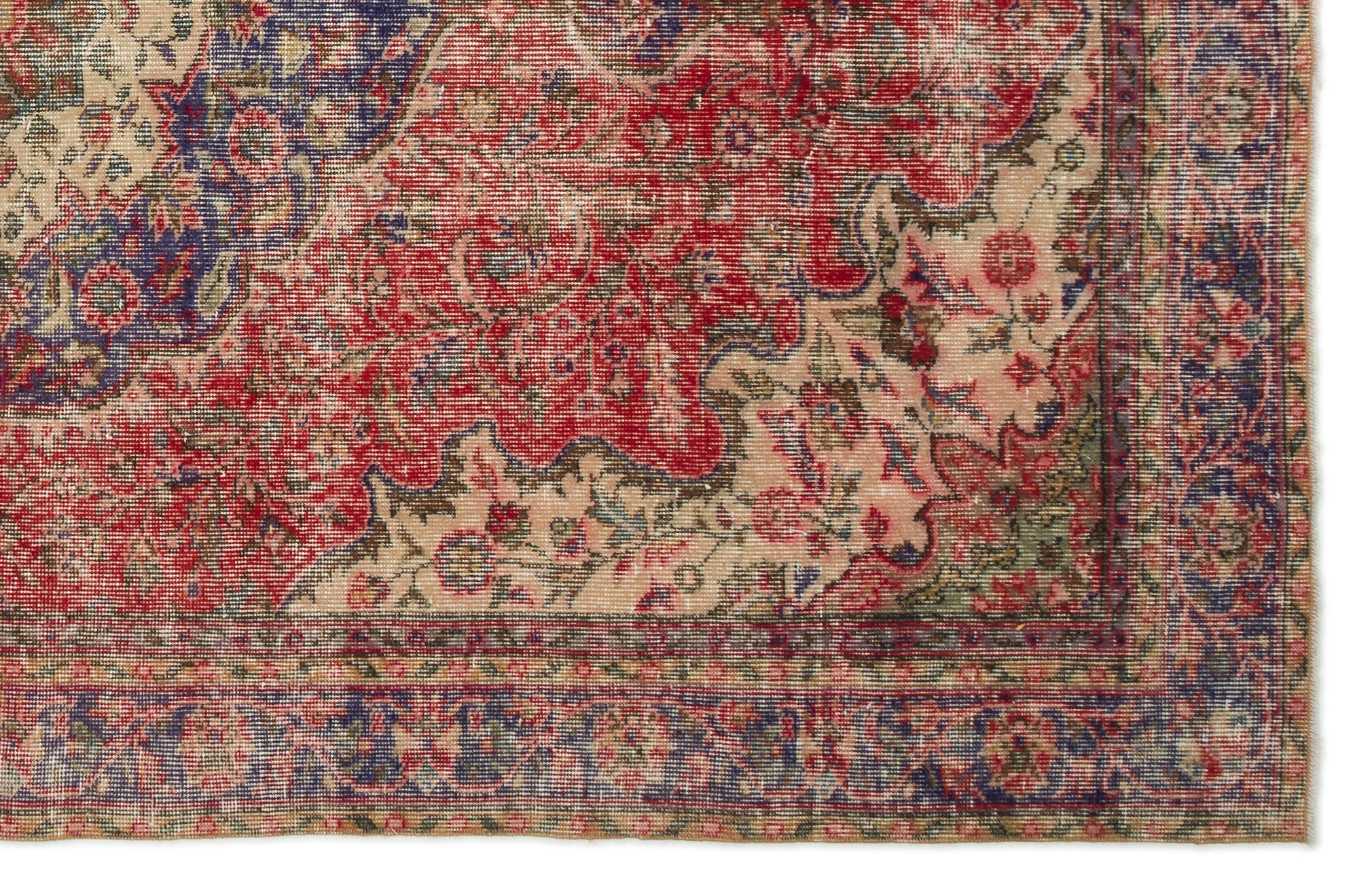 Atina Red Vintage Wool Handmade Area Rug 5'10" x 9'7"