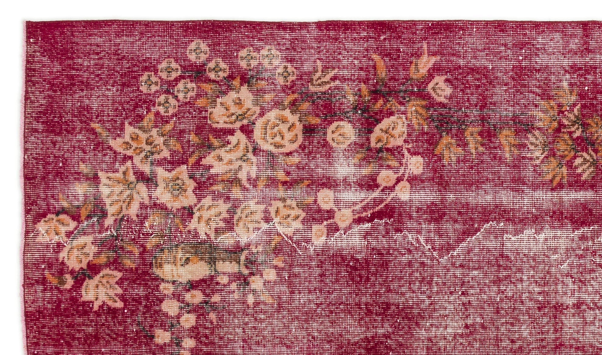 Atina Red Vintage Wool Handmade Area Rug 5'2" x 9'0"