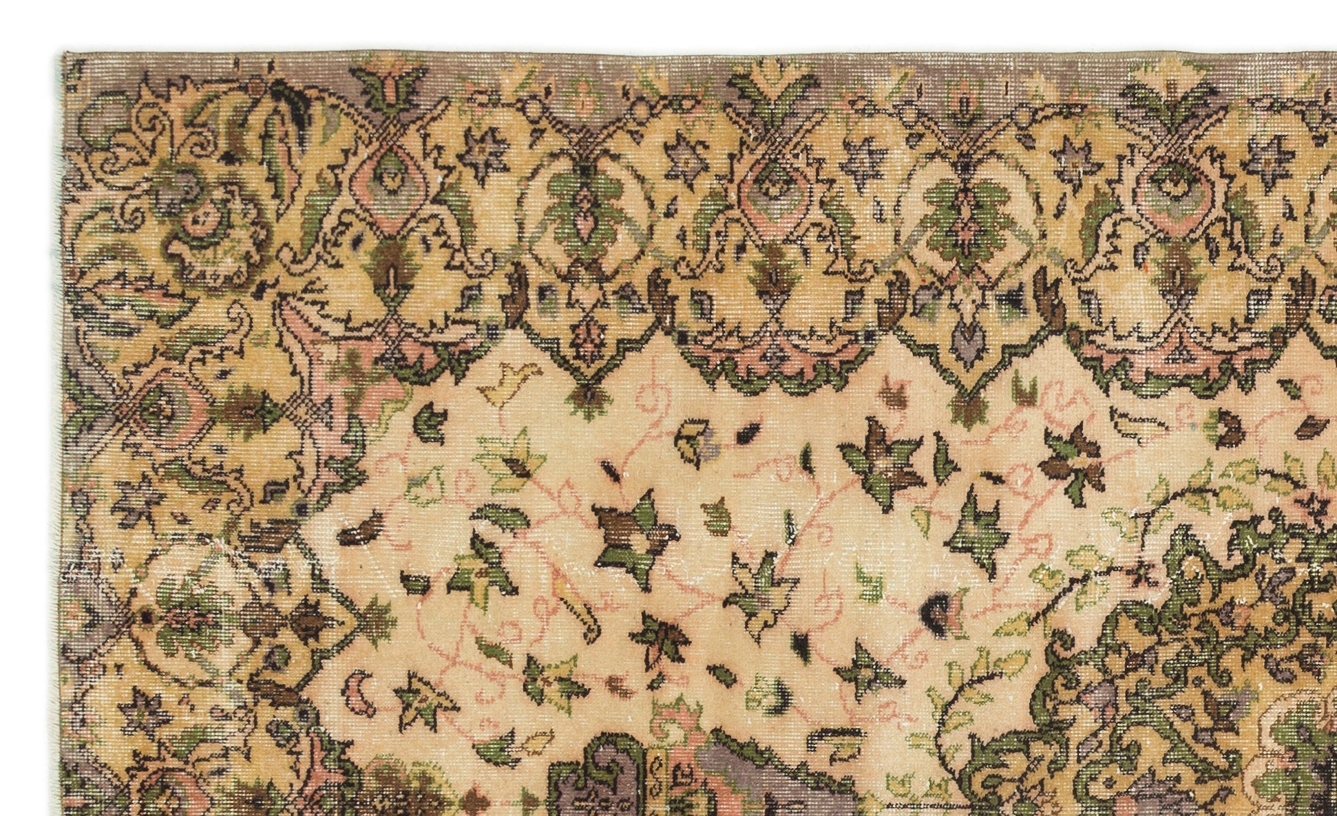 Atina Cream Classic Wool Handmade Area Rug 5'4" x 9'1"