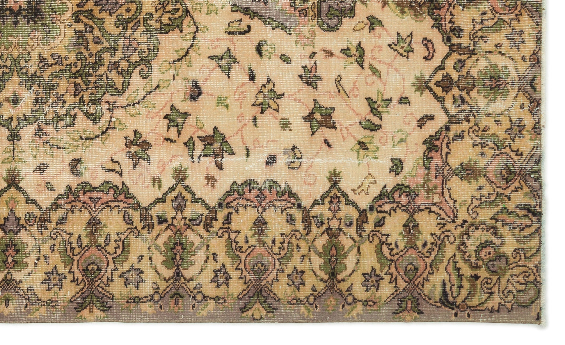 Atina Cream Classic Wool Handmade Area Rug 5'4" x 9'1"