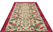 Atina Beige Vintage Wool Handmade Area Rug 6'2" x 10'0"