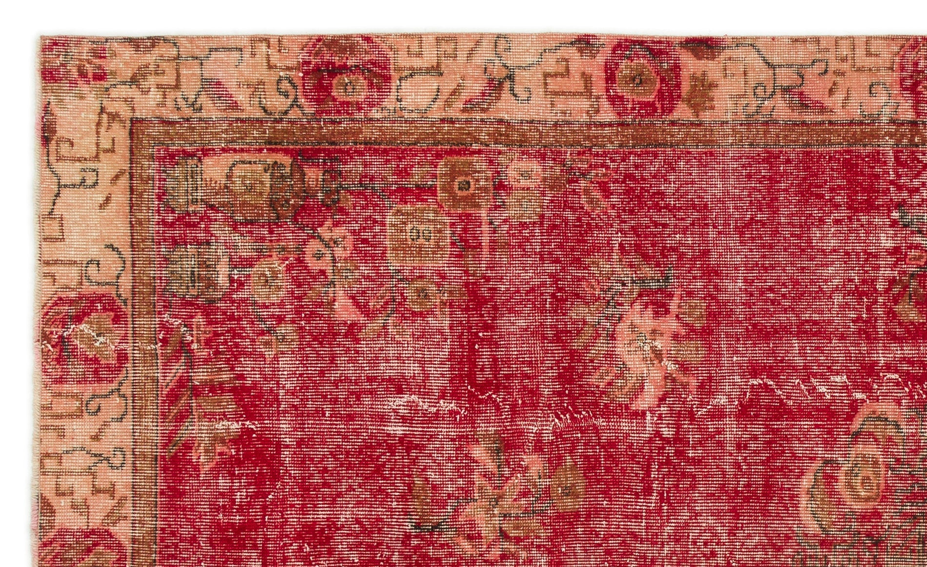 Atina Red Vintage Wool Handmade Area Rug 5'4" x 8'7"