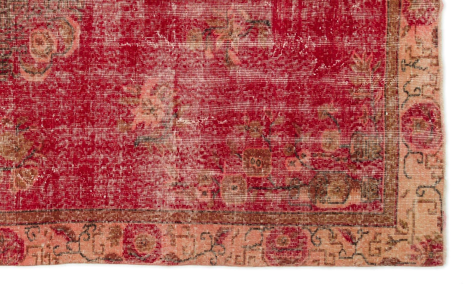 Atina Red Vintage Wool Handmade Area Rug 5'4" x 8'7"