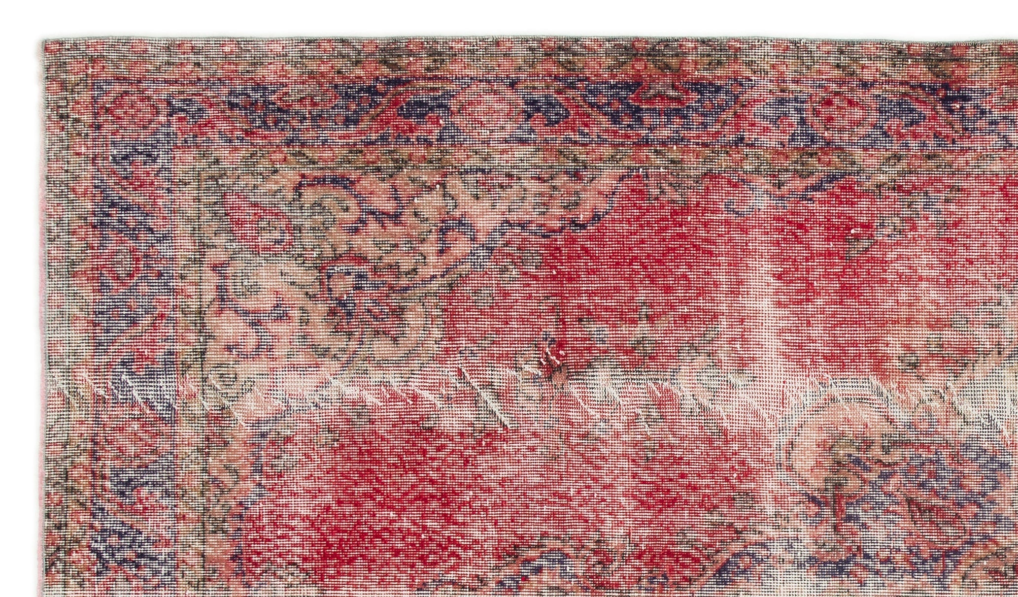 Atina Red Vintage Wool Handmade Area Rug 5'6" x 9'5"