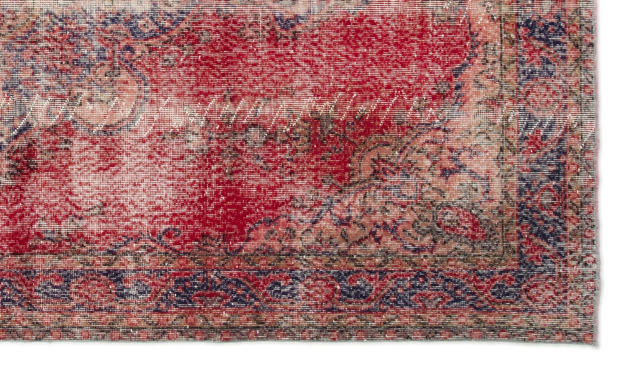 Atina Red Vintage Wool Handmade Area Rug 5'6" x 9'5"