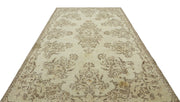 Atina Beige Vintage Wool Handmade Area Rug 7'1" x 10'9"