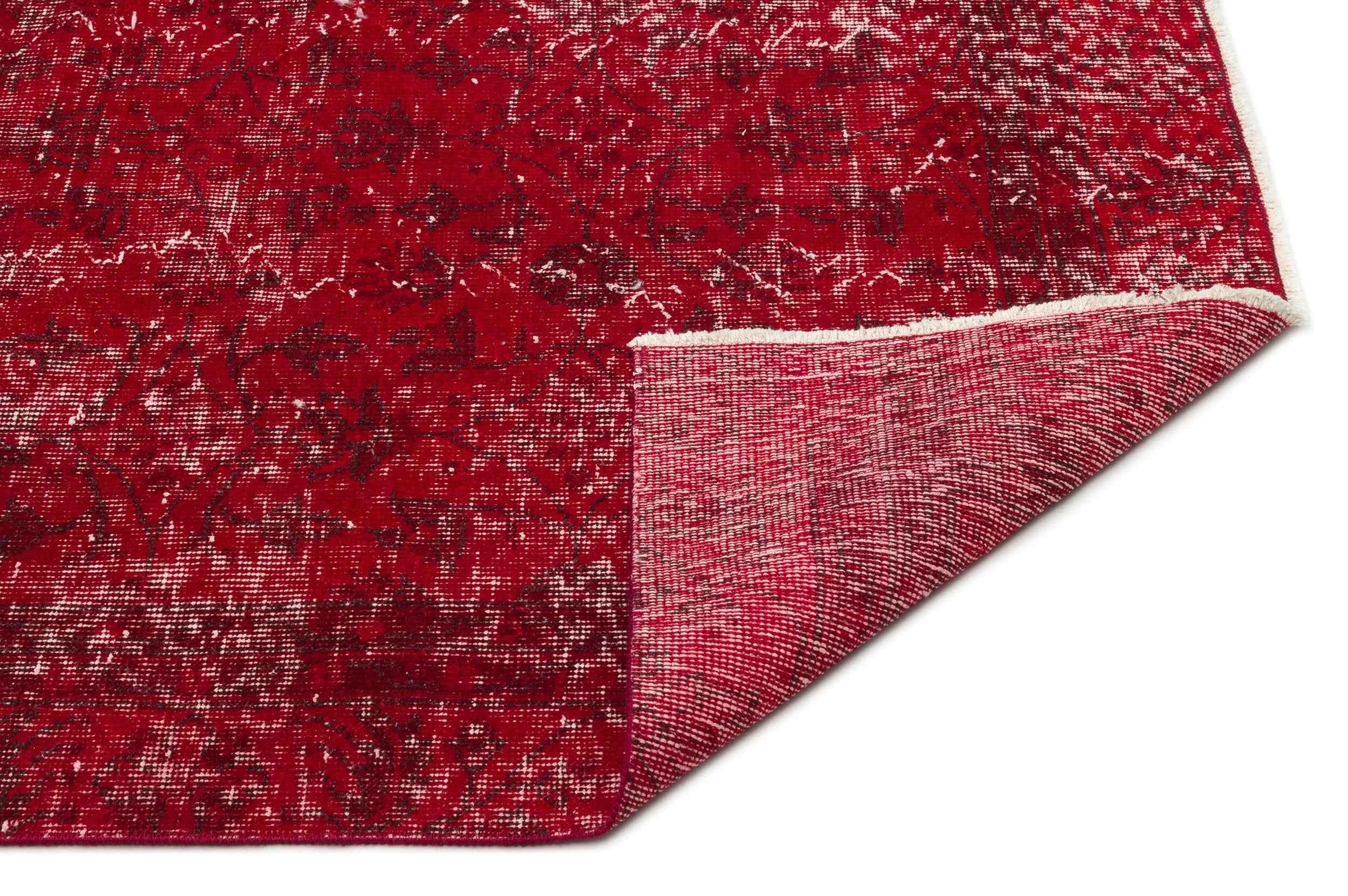 Atina Red Vintage Wool Handmade Area Rug 5'10" x 9'7"