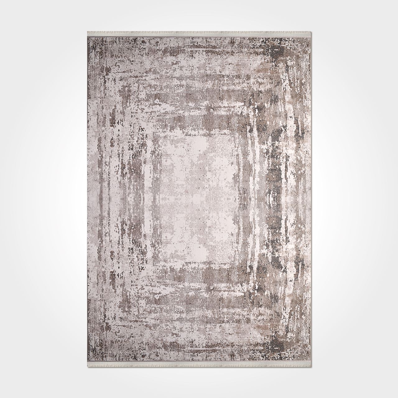 Modern Area Rug – Machine Made Cream Flatweave Rug with Laser Cut Edges