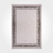 Machine Made Area Rug – Cream Frame Design Rug With Laser Cut Edges