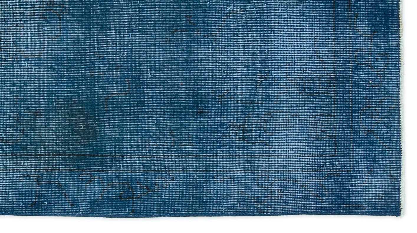 Atina Blue Vintage Wool Handmade Area Rug 3'7" x 6'8"