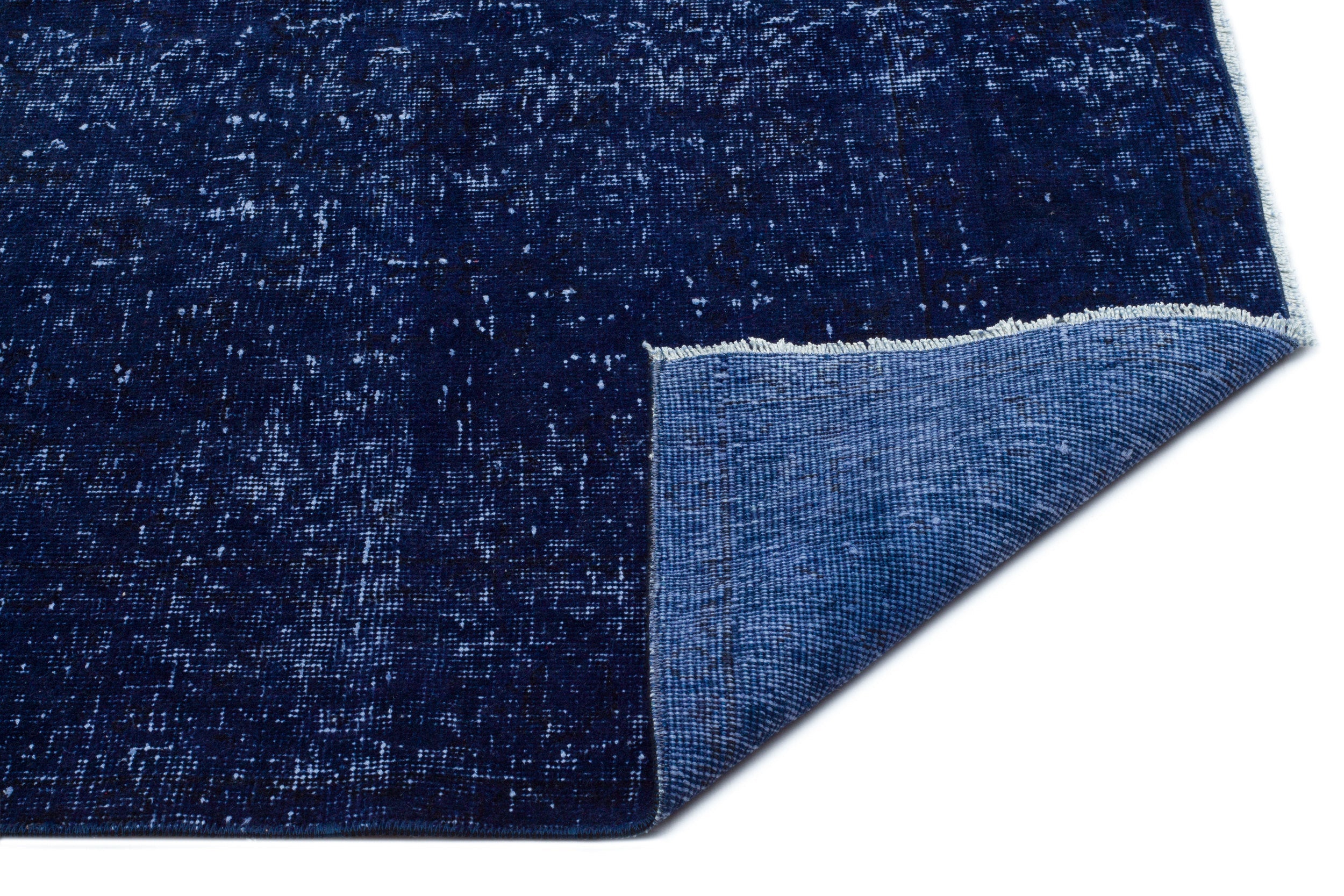 Atina Blue Vintage Wool Handmade Area Rug 4'11" x 8'7"
