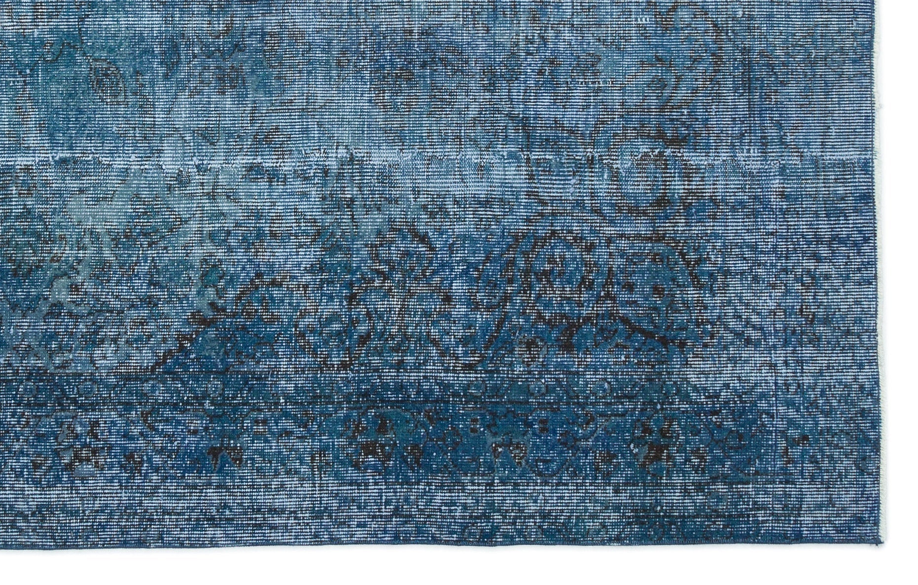 Atina Turquoise Vintage Wool Handmade Area Rug 5'6" x 8'7"