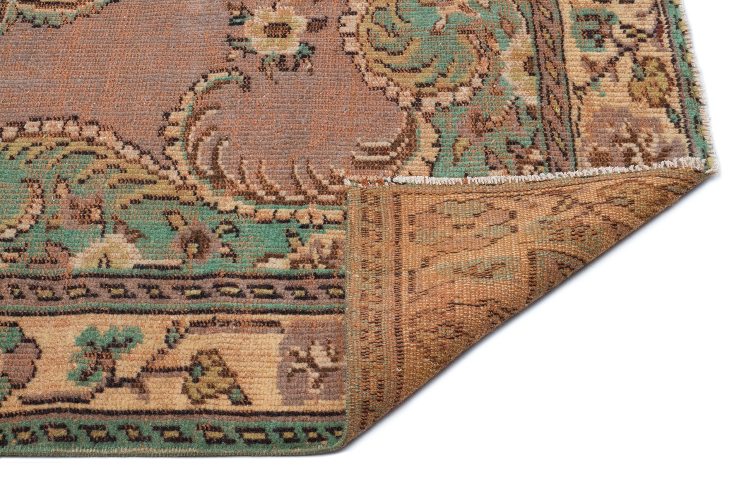 Atina Brown Classic Wool Handmade Area Rug 5'5" x 8'5"