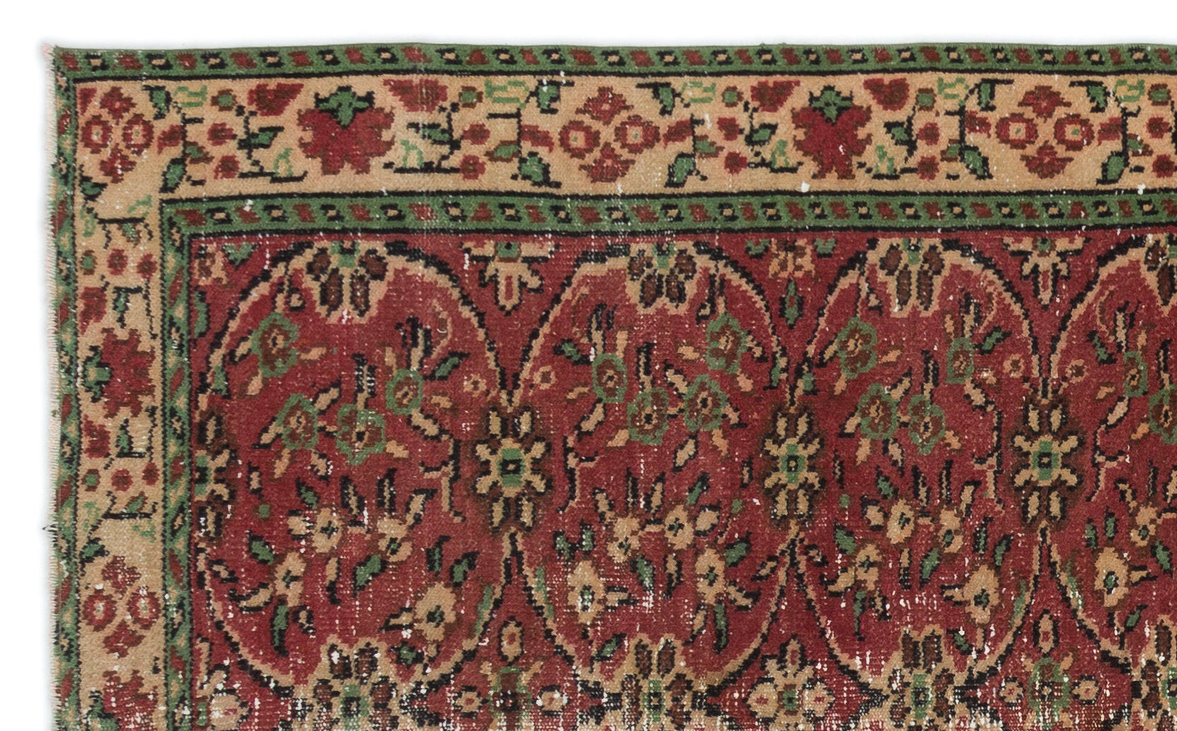 Atina Red Vintage Wool Handmade Area Rug 4'9" x 7'9"
