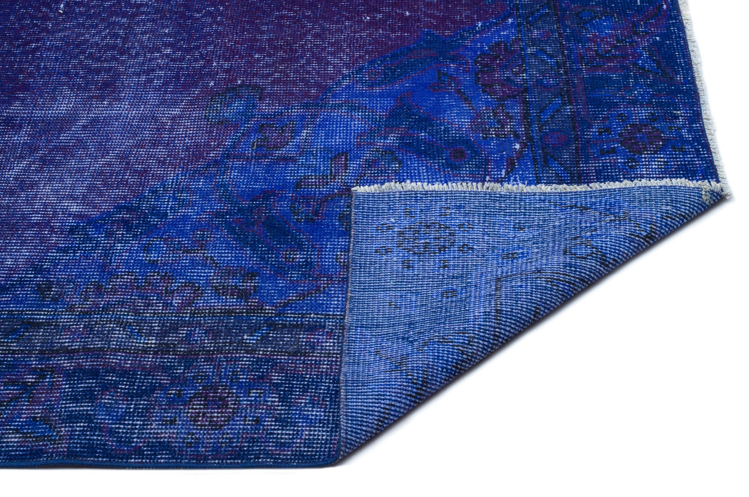 Atina Blue Vintage Wool Handmade Area Rug 5'10" x 8'7"