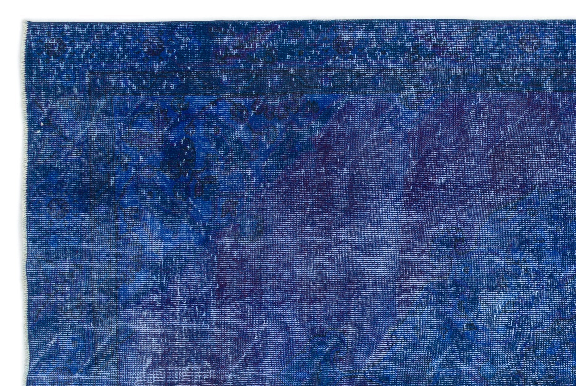 Atina Blue Vintage Wool Handmade Area Rug 5'10" x 8'7"