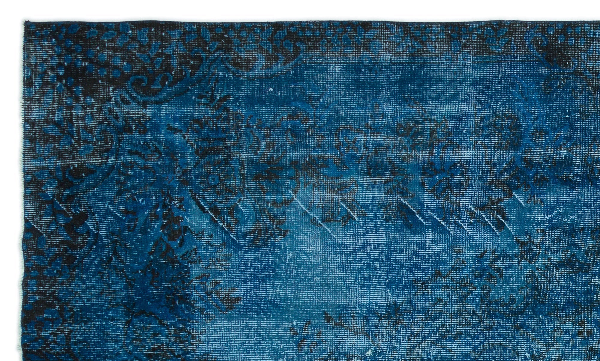 Atina Turquoise Vintage Wool Handmade Area Rug 5'6" x 9'4"
