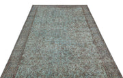 Atina Green Vintage Wool Handmade Area Rug 5'2" x 8'10"