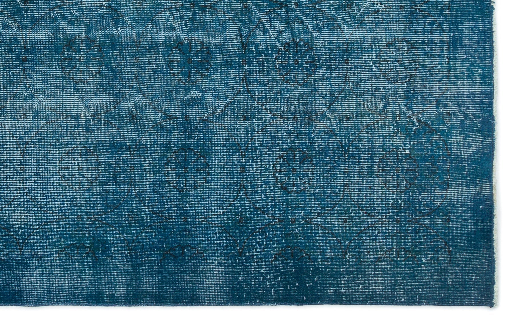 Atina Turquoise Vintage Wool Handmade Area Rug 5'3" x 8'4"