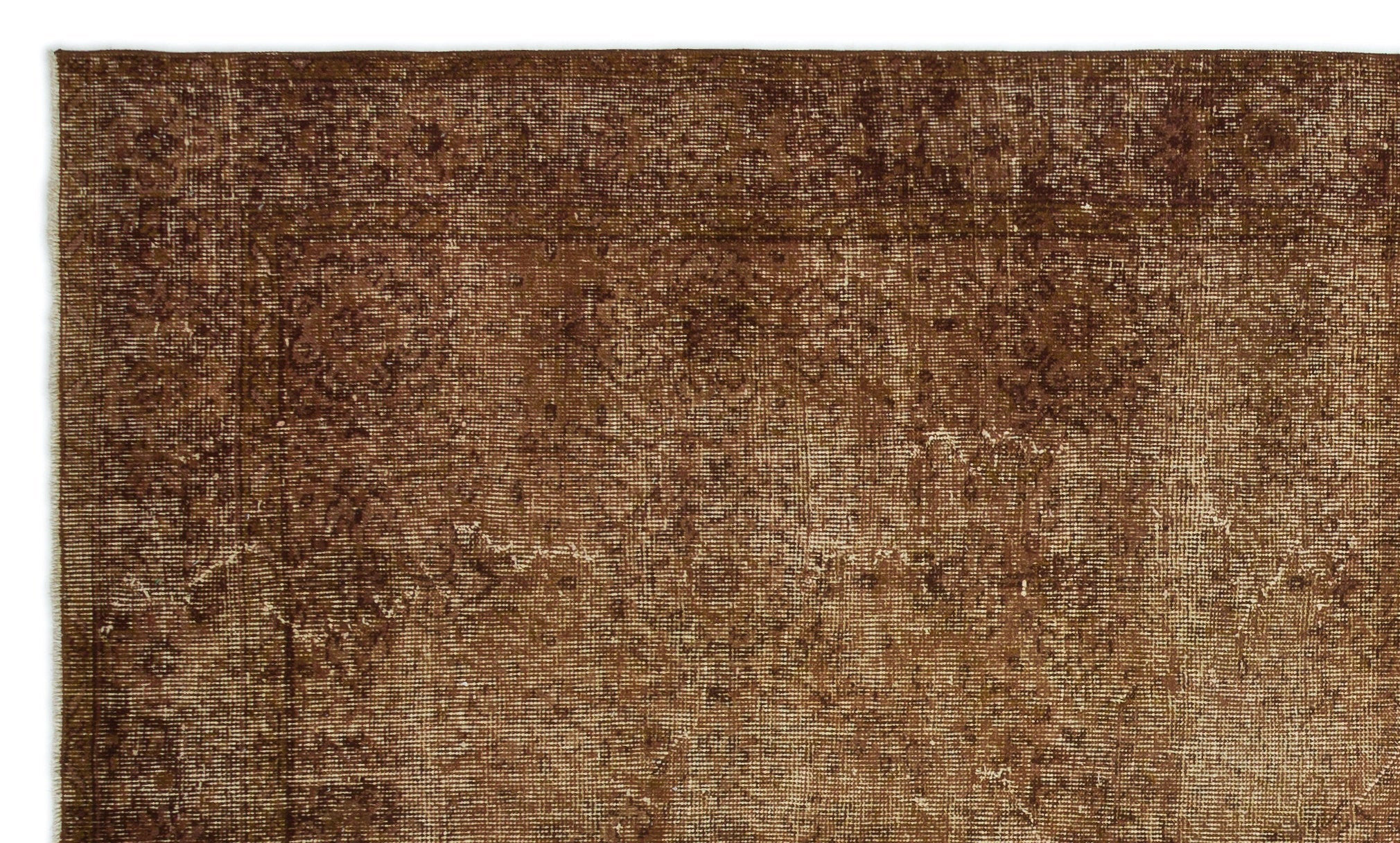 Atina Brown Vintage Wool Handmade Area Rug 5'7" x 9'6"