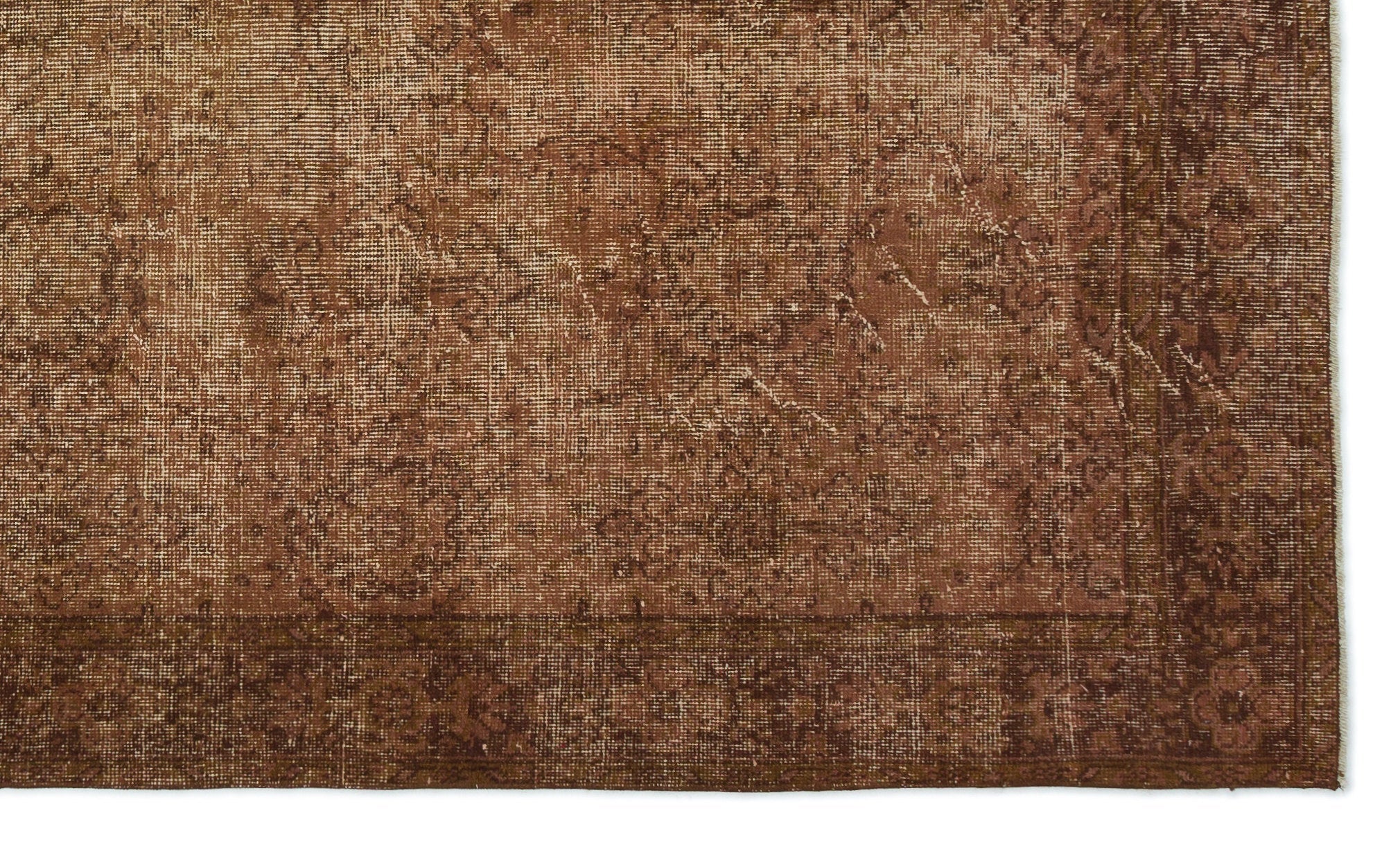 Atina Brown Vintage Wool Handmade Area Rug 5'7" x 9'6"