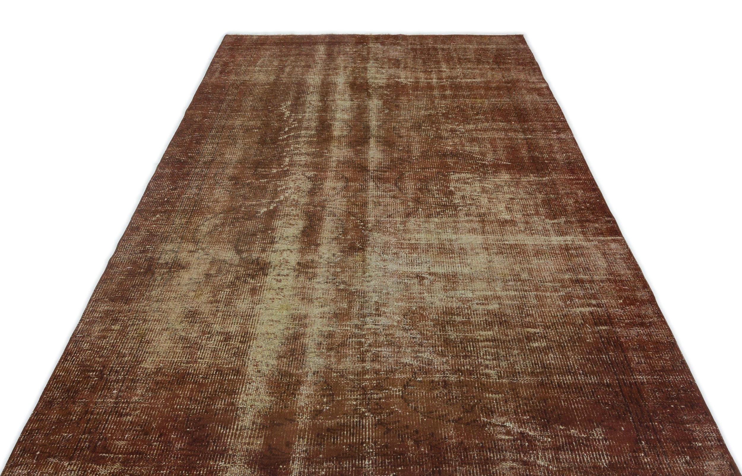 Atina Brown Vintage Wool Handmade Area Rug 5'9" x 8'11"