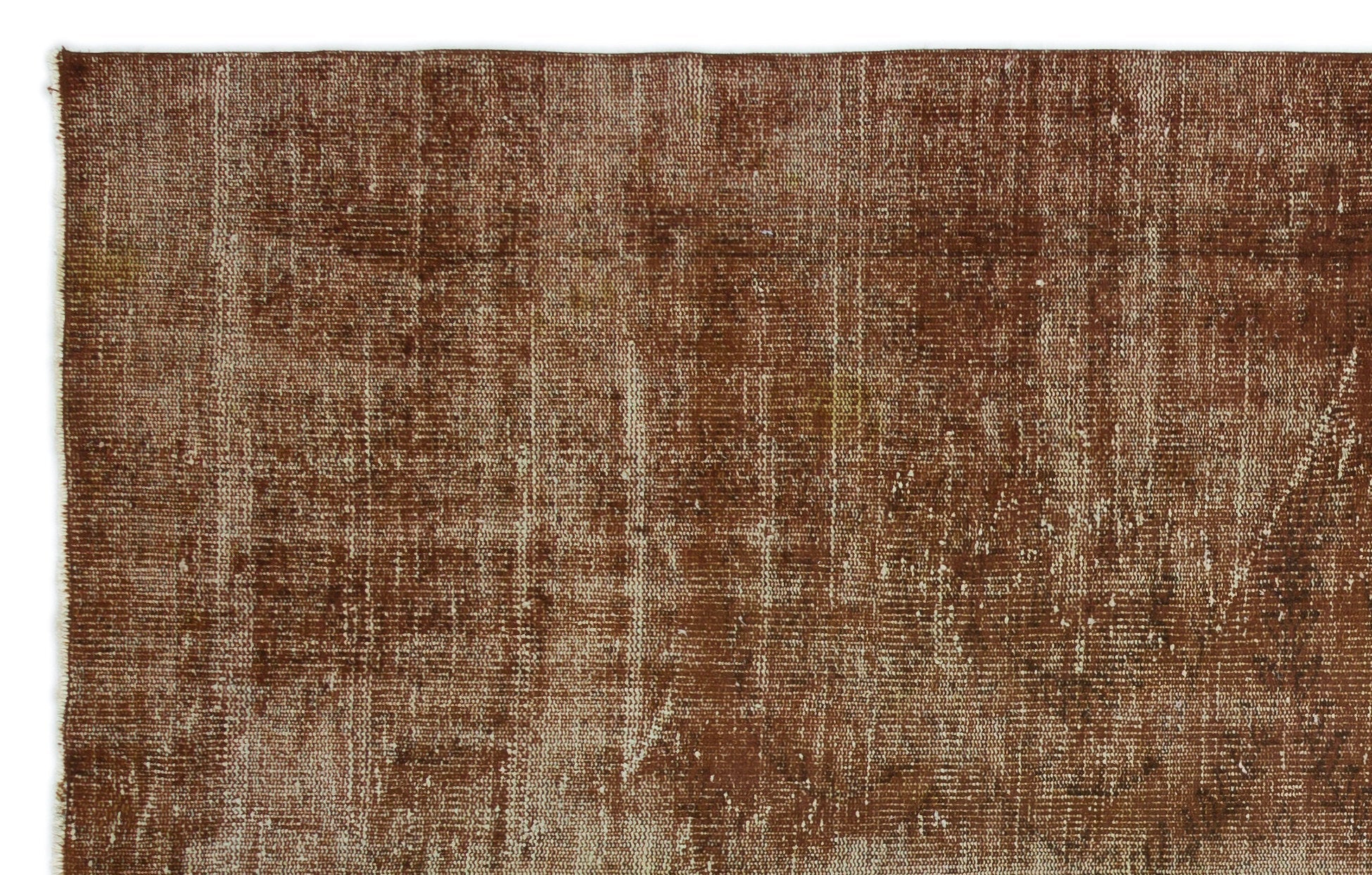 Atina Brown Vintage Wool Handmade Area Rug 5'9" x 8'11"